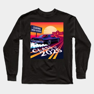 Class of 2025 Senior Graduation Shirt - High School Leaving 2025 Vintage Design Long Sleeve T-Shirt